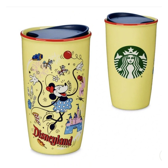 🔥 DISNEY PARKS Disneyland DCA WDW MICKEY Minnie PORCELAIN STARBUCKS TUMBLER NEW - Picture 13 of 16